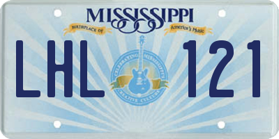 MS license plate LHL121