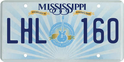 MS license plate LHL160
