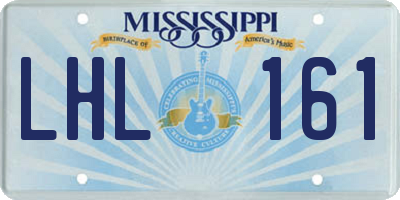 MS license plate LHL161