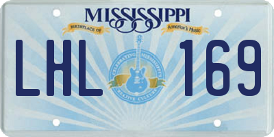 MS license plate LHL169
