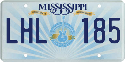 MS license plate LHL185