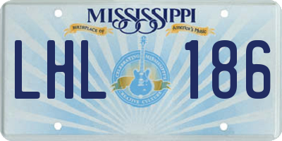 MS license plate LHL186
