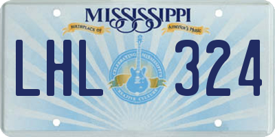 MS license plate LHL324