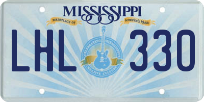 MS license plate LHL330
