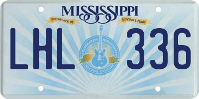 MS license plate LHL336