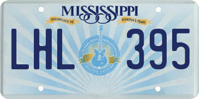 MS license plate LHL395