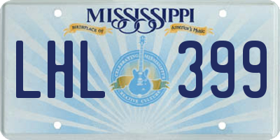 MS license plate LHL399