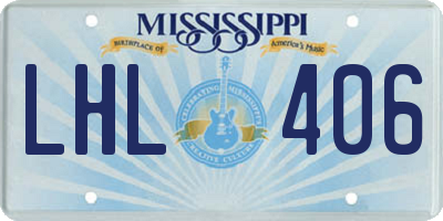 MS license plate LHL406