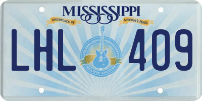 MS license plate LHL409