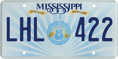 MS license plate LHL422