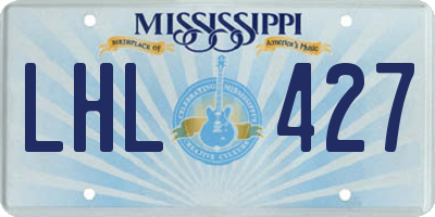 MS license plate LHL427