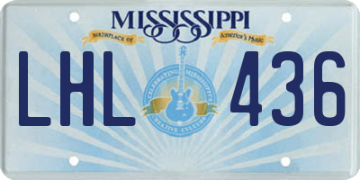 MS license plate LHL436