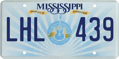MS license plate LHL439