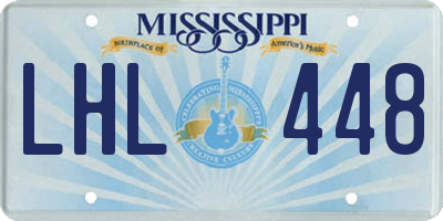 MS license plate LHL448