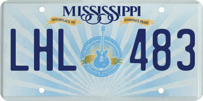 MS license plate LHL483