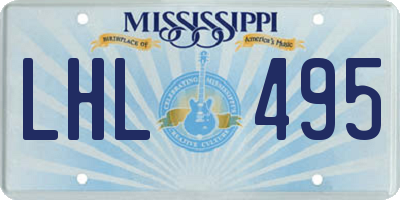 MS license plate LHL495