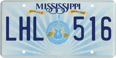 MS license plate LHL516
