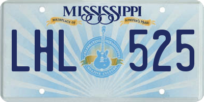 MS license plate LHL525