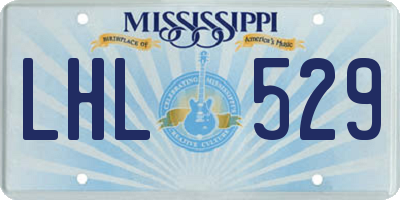 MS license plate LHL529