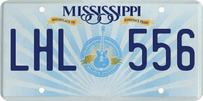 MS license plate LHL556
