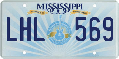 MS license plate LHL569