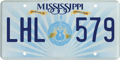 MS license plate LHL579