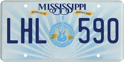 MS license plate LHL590