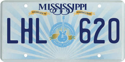 MS license plate LHL620
