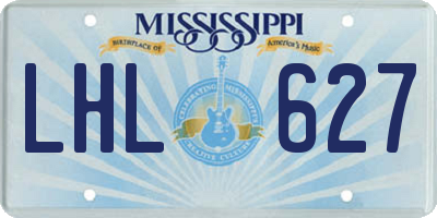 MS license plate LHL627