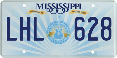 MS license plate LHL628