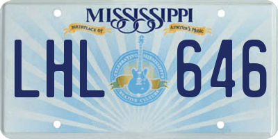 MS license plate LHL646