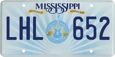 MS license plate LHL652