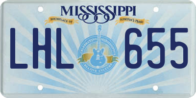 MS license plate LHL655