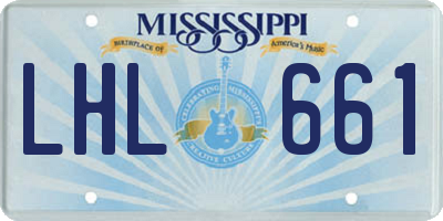 MS license plate LHL661