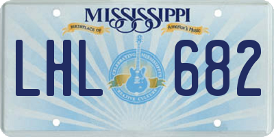 MS license plate LHL682