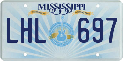 MS license plate LHL697