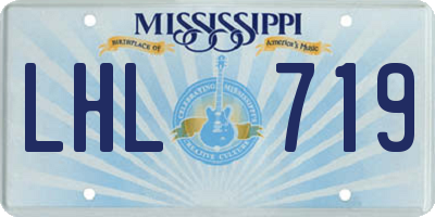 MS license plate LHL719