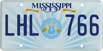 MS license plate LHL766
