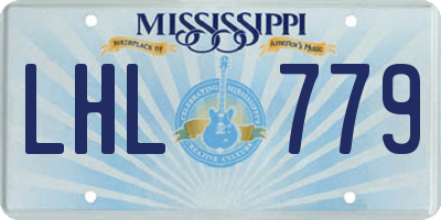 MS license plate LHL779