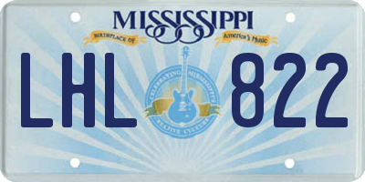 MS license plate LHL822
