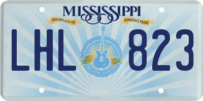 MS license plate LHL823