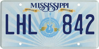 MS license plate LHL842