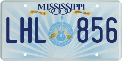 MS license plate LHL856