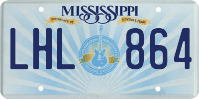MS license plate LHL864