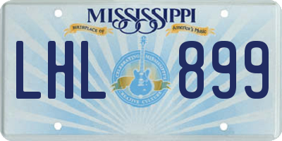 MS license plate LHL899