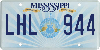 MS license plate LHL944