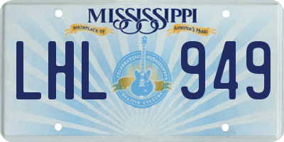 MS license plate LHL949