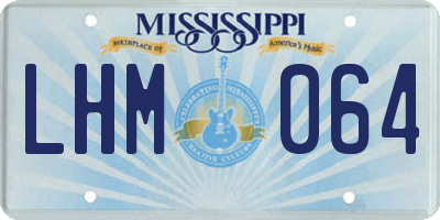 MS license plate LHM064