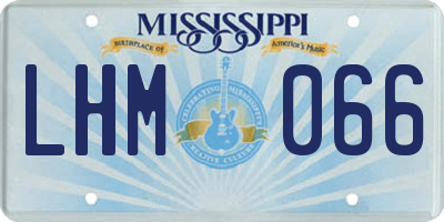 MS license plate LHM066