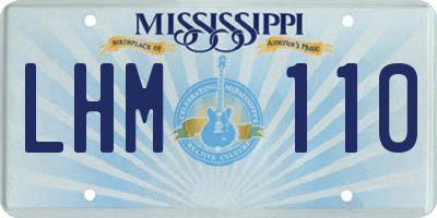 MS license plate LHM110